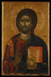 Iconostasis Icon from a Sanctuary Screen Depicting the Christ Pantokrator